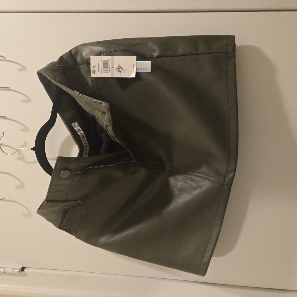 Macy's Olive Mini Skirt